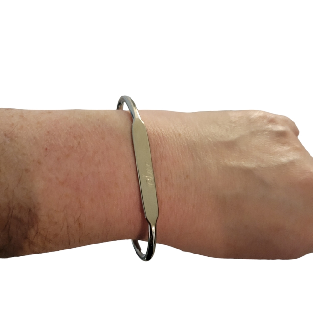 Stainless Steele ID Bracelet Etched SUE